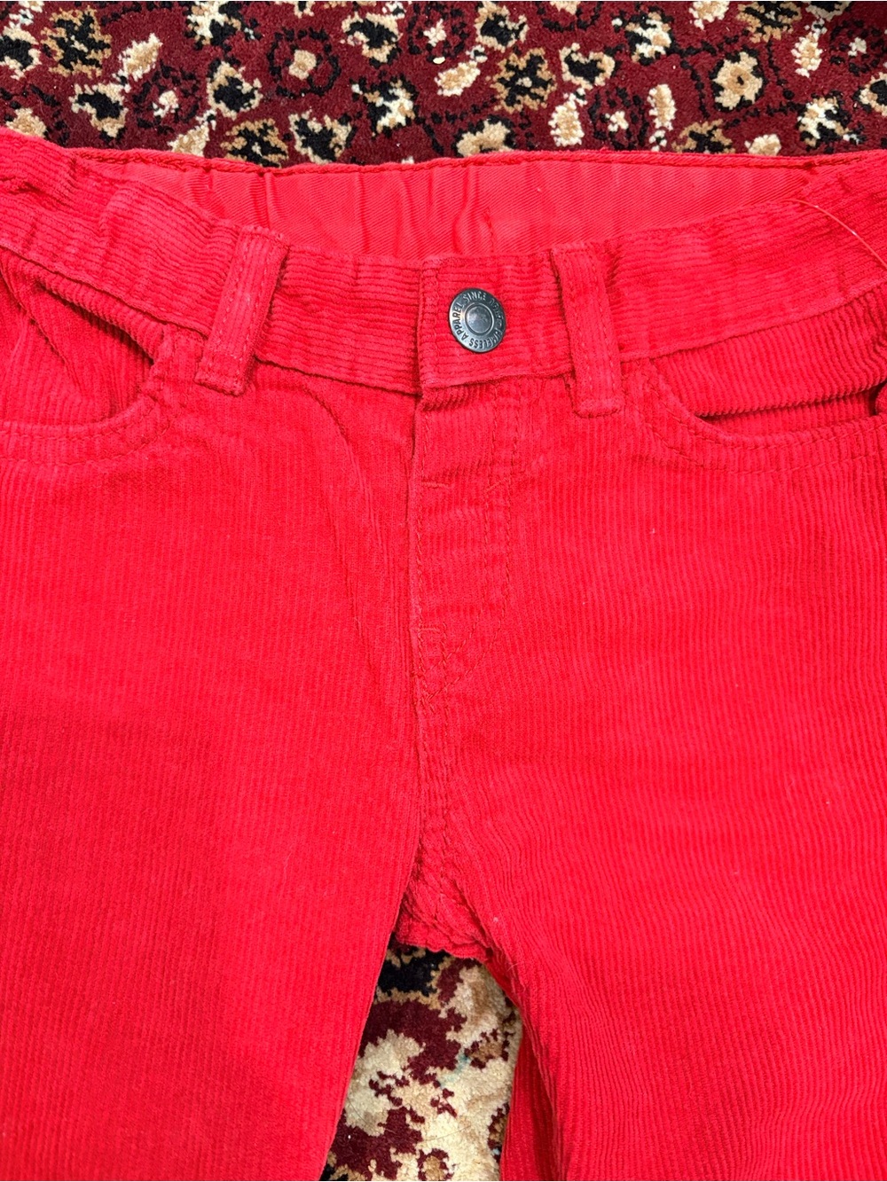 H&M Bright Red Corduroy Kids Pants